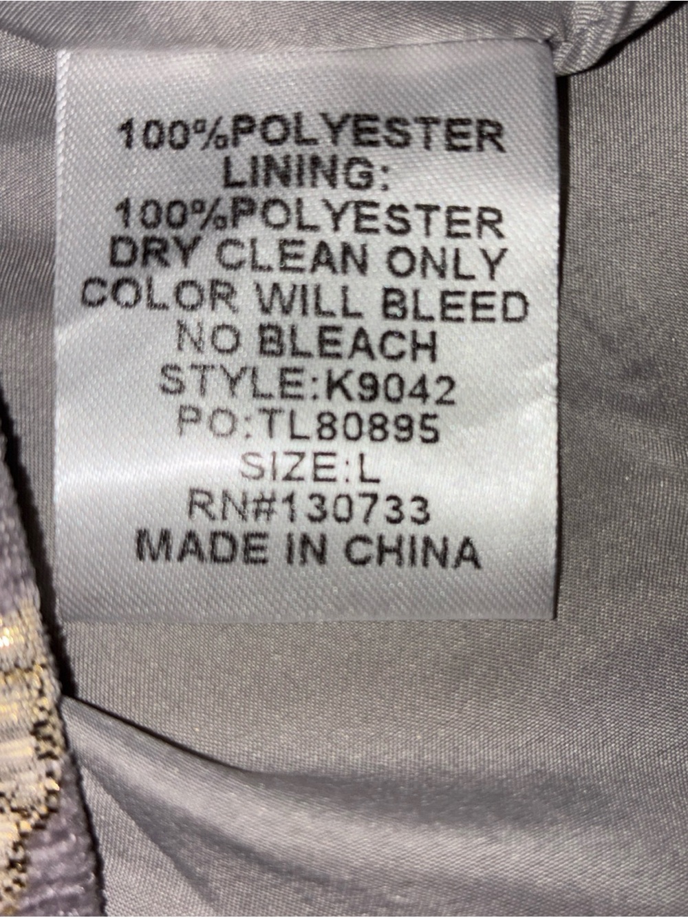 Umgee Gray Dress with Gold Floral Jacquard - Picture 8 of 8